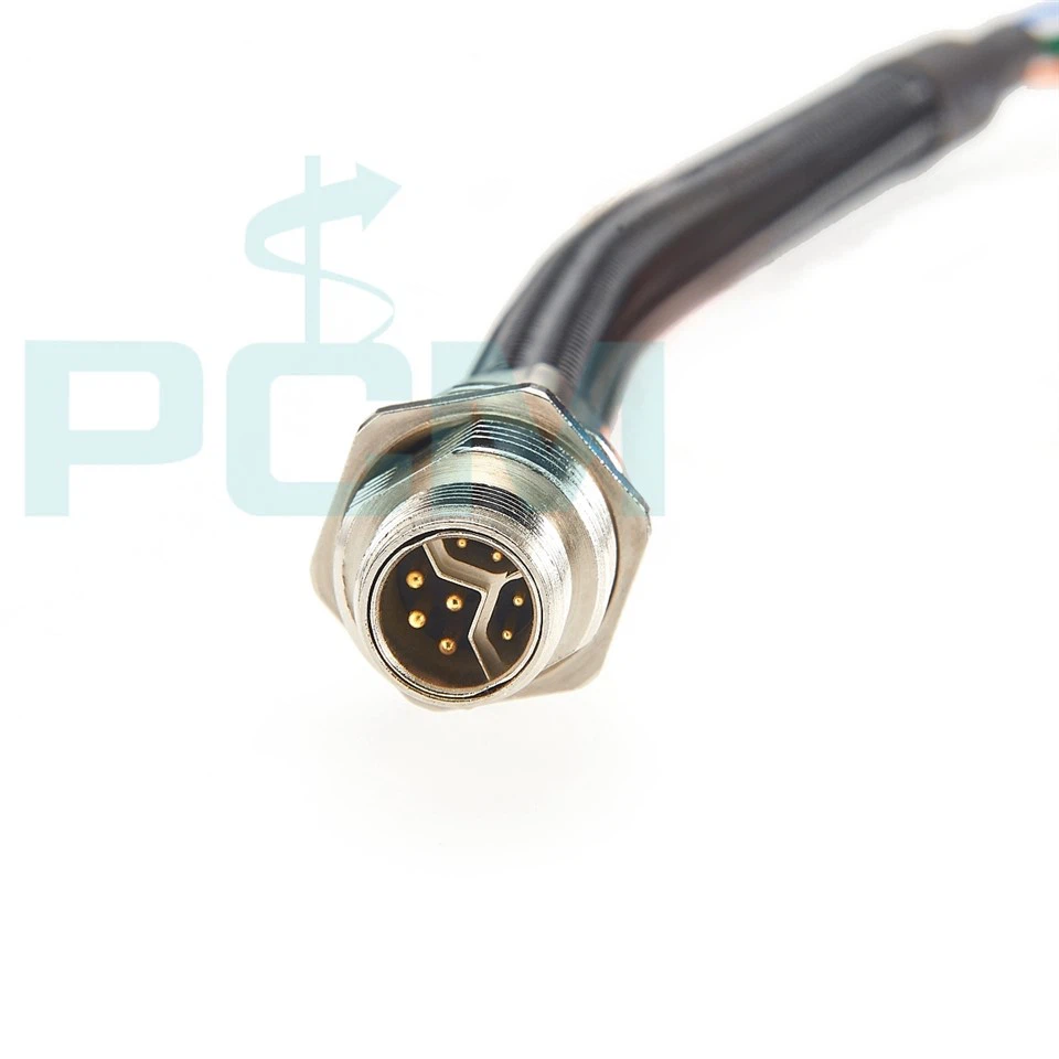 M12 Y-kode 8-pins hannkontaktsensor forlengelseskabel