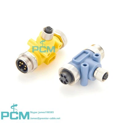 Busssystemet T-Connector DeviceNet M12 A-kode til 7/8 "-16 UNF PARALLEL DISTRIBUTTER