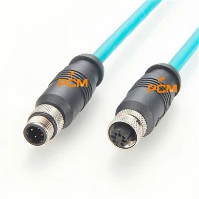 PROFINET M12 D-CODE 4- pin Cat6a Ethernet-kabel