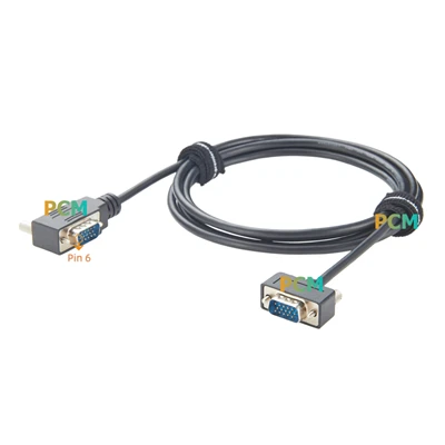 Rettvinklet lavprofil HD15 VGA-kabel