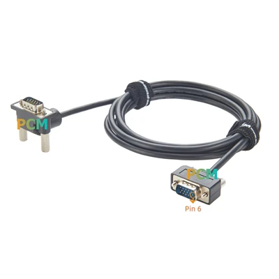 Oppvinklet HD15 VGA-skjermkabel